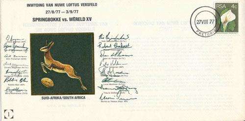 RSA - RUGBY - COVER NR1!!! - FULLY SIGNED BY SPRINGBOK TEAM - VIEW & READ BELOW