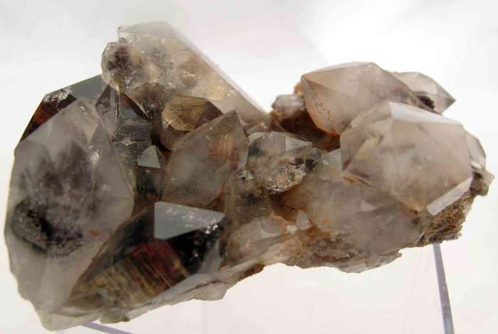 Amethyst & Blood Red Hematite in Quartz Cluster, Orange River Area, Namibia