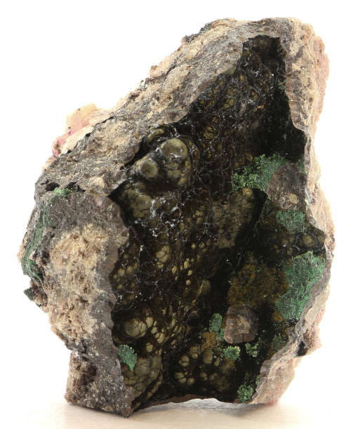 Cobaltoan Calcite and Goethite Cluster, Tenke Fungurume, DR Congo