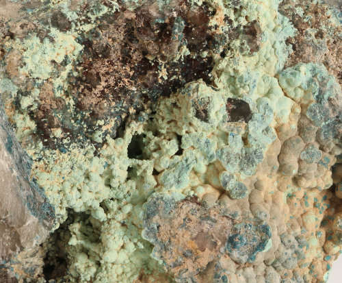 Shattuckite on & Incl Quartz Cluster, Kaokoveld Region, Namibia