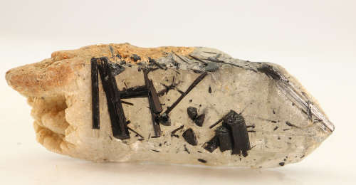 Black Tourmaline on Quartz, Erongo Mnt Region, Namibia