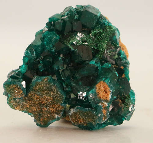 Malachite on Dioptase Cluster, Tantara Mine, DRC