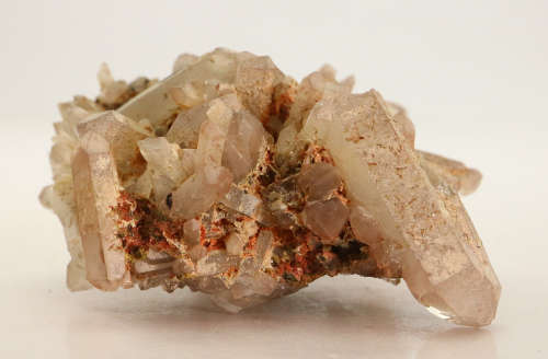 Epidote, Hematite in Quartz Cluster, Artonvilla Mine, Musina, South Africa