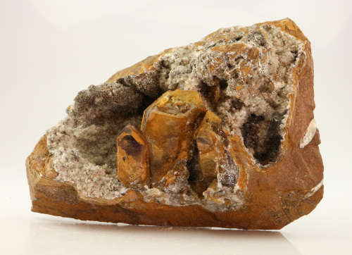 Iron Stained Amethyst Quartz in Vug, Gobobosebberge Mnt, Namibia