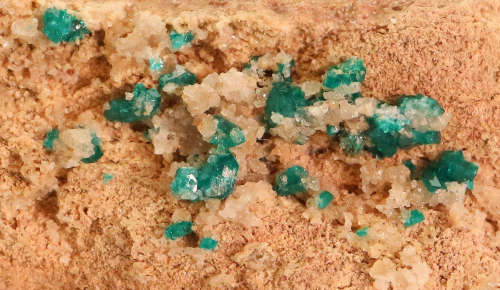 Dioptase on Matrix, Kaokoveld Region, Namibia