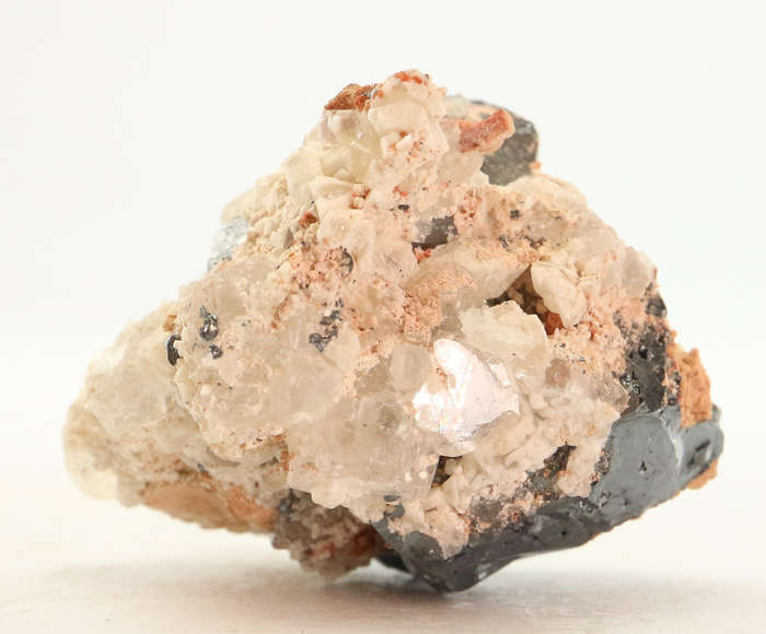 Baryte, Calcite on Hematite, N`Chwaning II, Northern Cape, South Africa