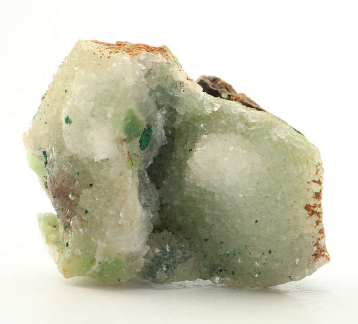 Quartz on Malachite on Matrix, Tenke Fungurume, DR Congo