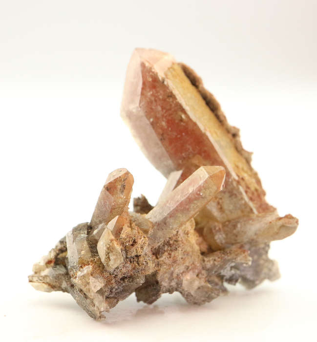Red Hematite incl Quartz Cluster, Orange River Area, Northern Cape, South Africa