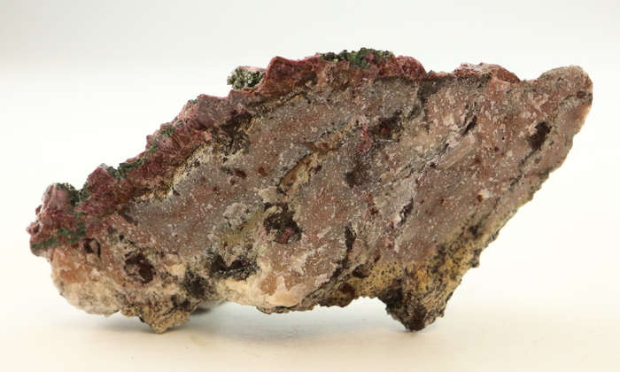 Malachite on Cobaltoan Calcite on Matrix, Mashamba West Mine, DRC