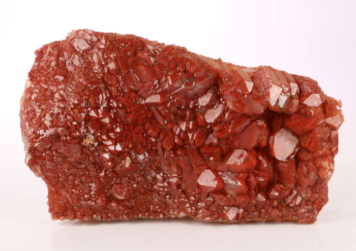 Red Hematite in Quartz Cluster, Orange River Area, Northern Cape, South Africa