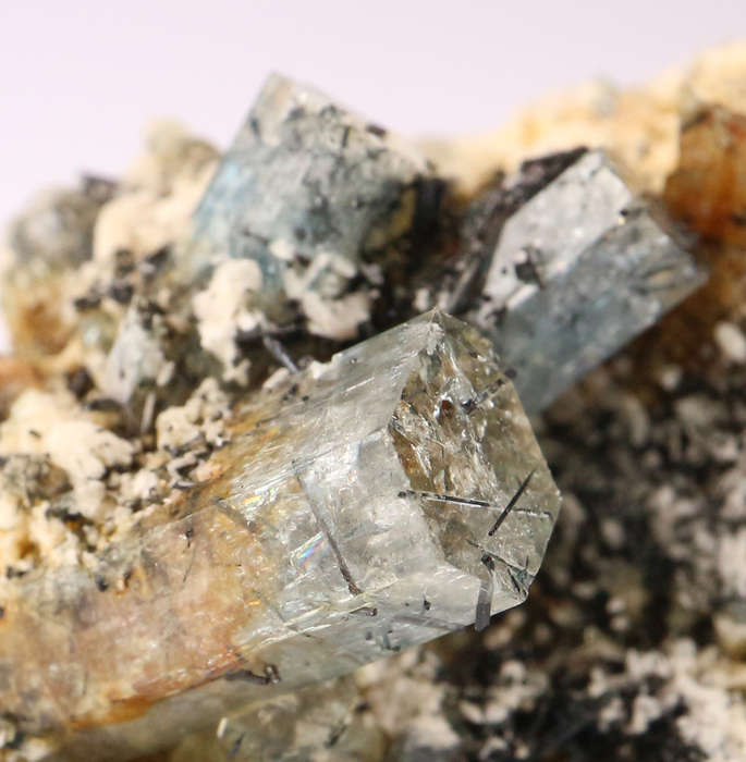 Black Tourmaline on Aquamarine Cluster, Erongo Mnt, Namibia
