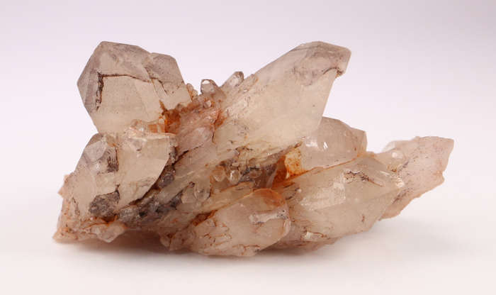 Back Hematite in Quartz Cluster, Orange River Area, Northern Cape, South Africa