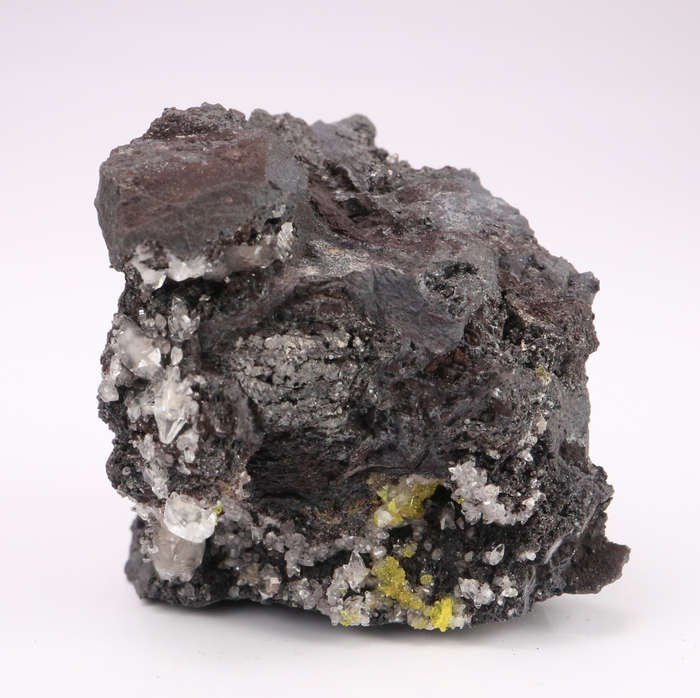 Sturmanite and Calcite on Matrix, N`Chwaning II, Nothern Cape, South Africa