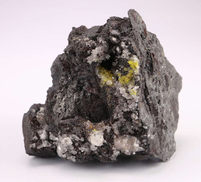 Sturmanite and Calcite on Matrix, N`Chwaning II, Nothern Cape, South Africa