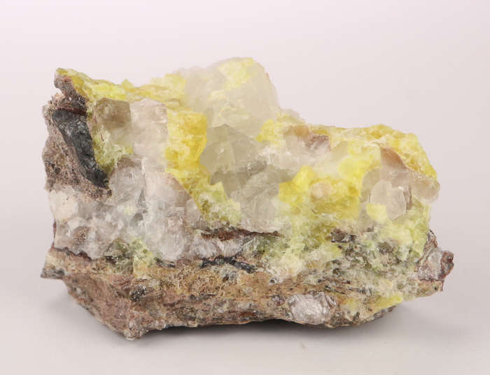 Ettringite, Calcite on Matrix, N`Chwaning II, Northern Cape, South Africa