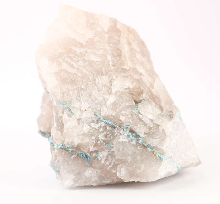 Shattuckite on Quartz, Kaokoveld Region, Namibia