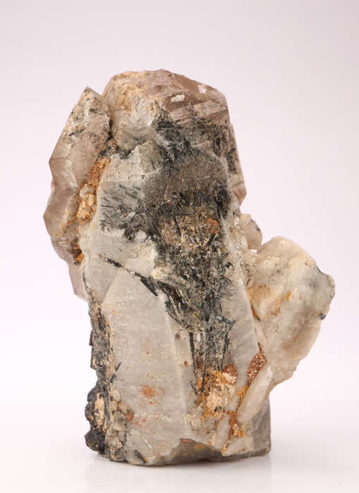 Schorl on Quartz, Erongo Mnt Region, Namibia