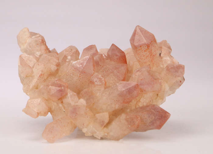 Red Hematite in Quartz Cluster, Orange River Area, Northern Cape, South Africa