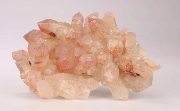 Red Hematite in Quartz Cluster, Orange River Area, Northern Cape, South Africa