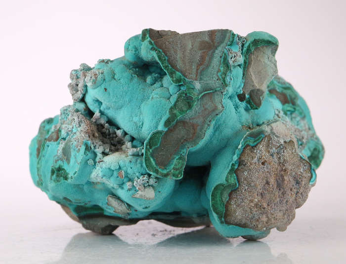 Chrysocolla & Malachite on Matrix, Mashamba West Mine, DRC