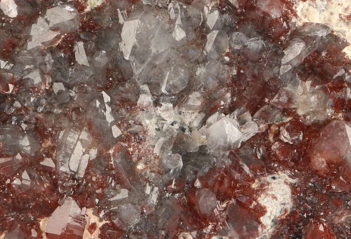 Red Hematite included Quartz Cluster, Orange River Area, Northern Cape, South Africa