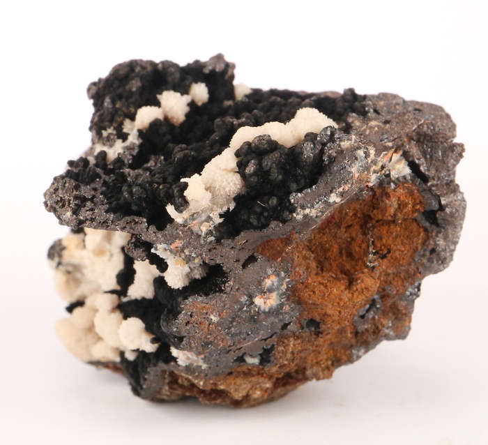 Calcite on Goethite, N'Chwaning II, Northern Cape, South Africa