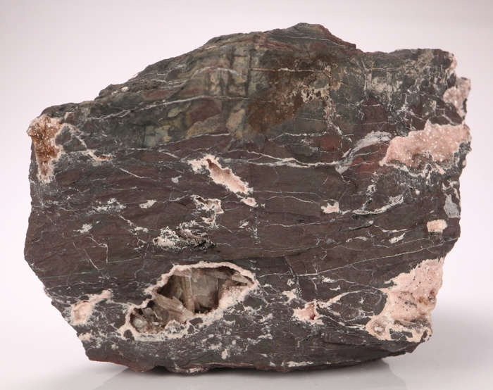 Baryte on Rhodochrosite Vugs, N'Chwaning I, Northern Cape, South Africa