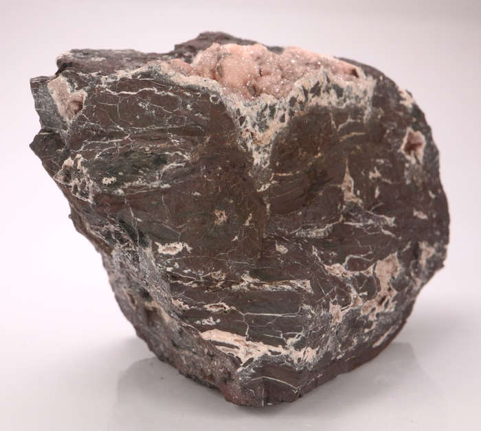 Baryte on Rhodochrosite Vugs, N'Chwaning I, Northern Cape, South Africa