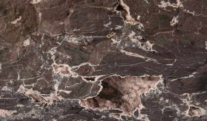 Baryte on Rhodochrosite Vugs, N'Chwaning I, Northern Cape, South Africa