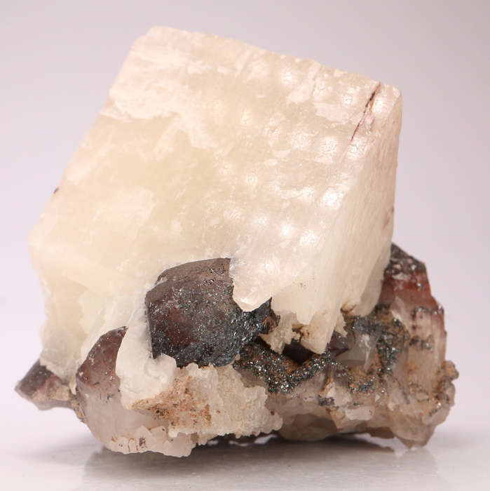 Calcite on Hematite incl Quartz, Orange River Area, Northern Cape, South Africa
