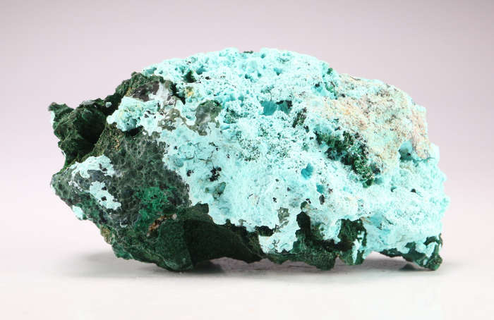 Chrysocolla on Malachite Cluster, Mashamba West Mine, DRC