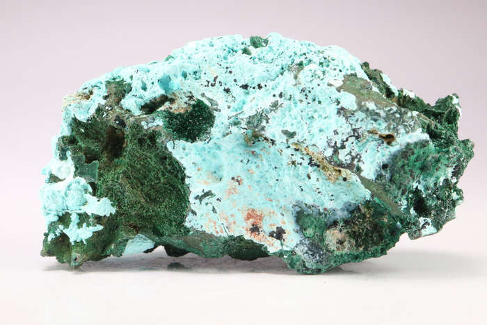 Chrysocolla on Malachite Cluster, Mashamba West Mine, DRC