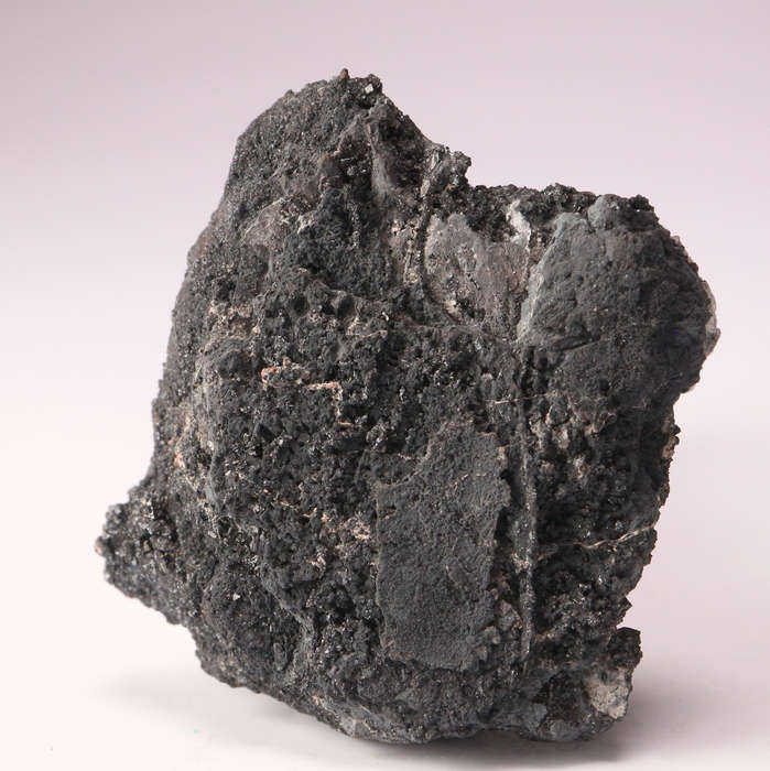 Calcite on Hausmannite, N'Chwaning II, Northern Cape, South Africa