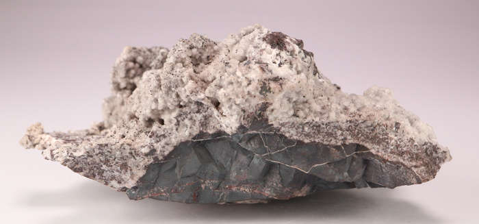 Manganite on Calcite on Matrix, N'Chwaning II, Northern Cape, South Africa
