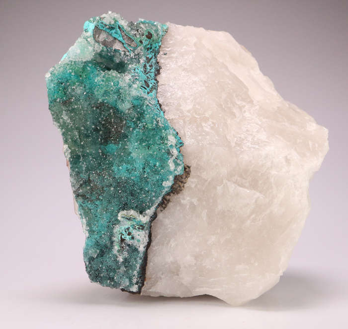 Quartz over Zincolibethenite on Quartz, Skorpion Mine, Karas Region, Namibia