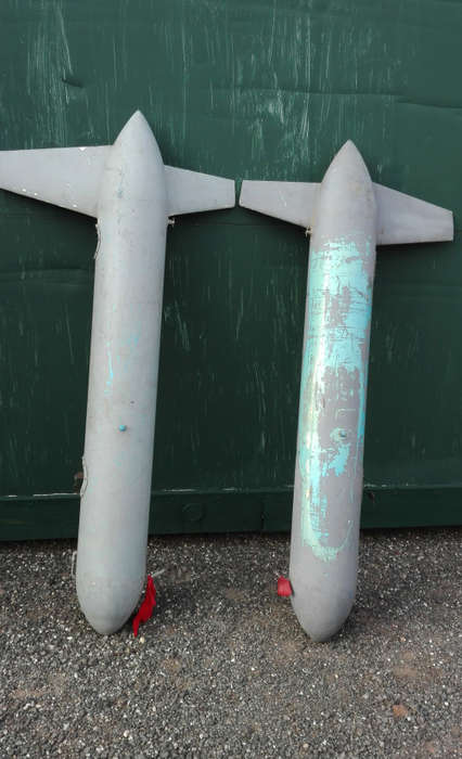 VINTAGE MIRAGE AIRCRAFT DROP TANKS .