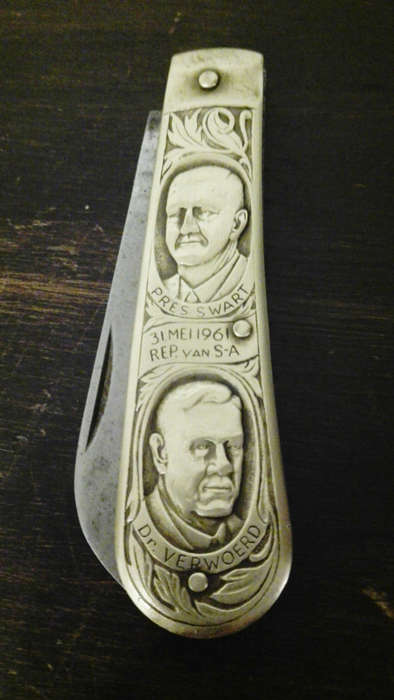 SOLINGEN POCKET KNIFE. PRES KRUGER,,STEYN,,SWART,,VERWOERD..