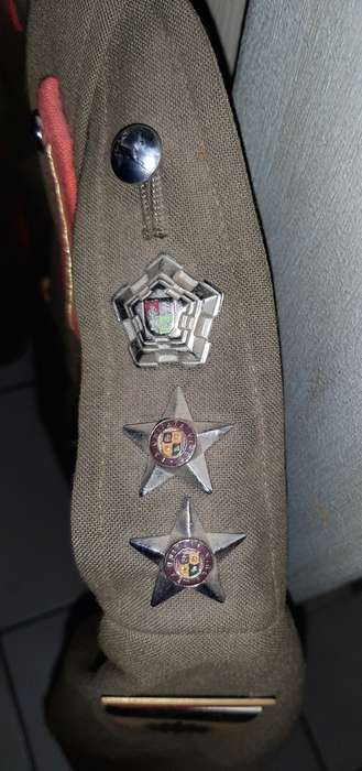 Military blazer with badges