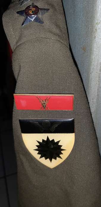 Military blazer with badges