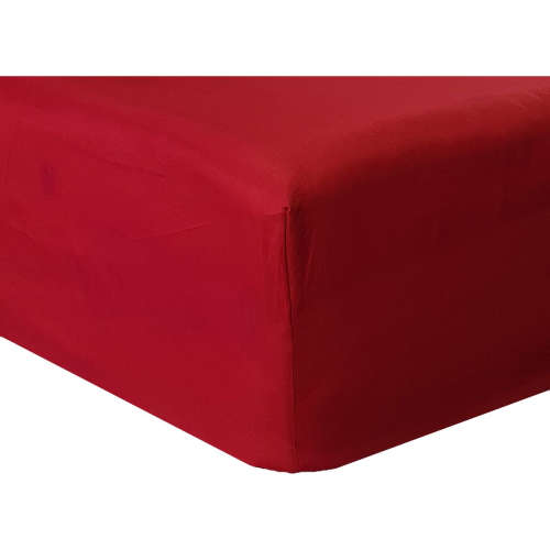 Queen Size Microfibre Fitted Sheet - Red