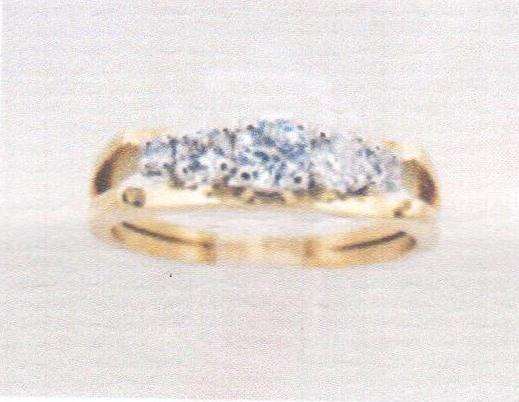 5 old cut gold ring
