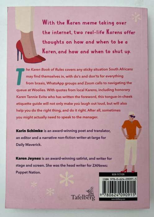 The Karen Book of Rules Book by Karen Jeynes and Karin Schimke