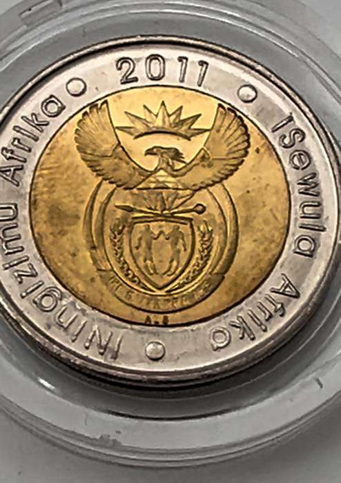 Five Rand 2011 Anniversary of SARB, Coin from South Africa