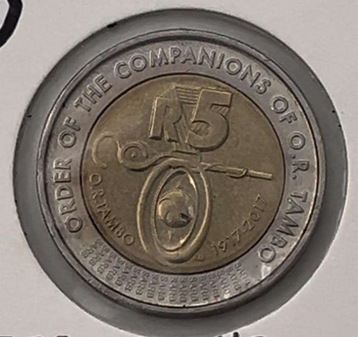 South Africa 5 rand, 2017 Order of the Companions of O. R. Tambo