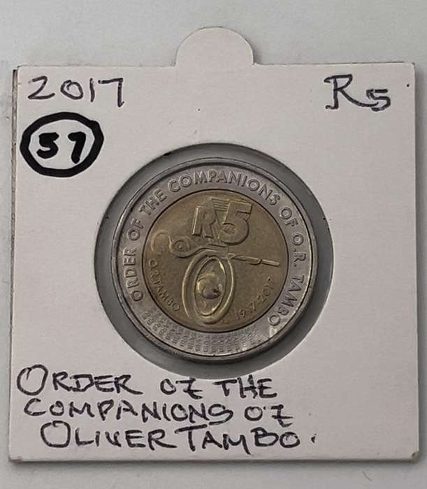 South Africa 5 rand, 2017 Order of the Companions of O. R. Tambo