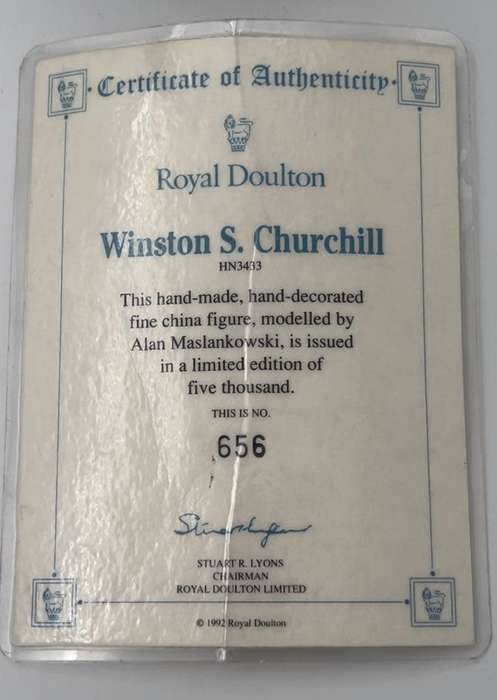 Royal Doulton -Winston S Churchill- Limited Edition Figure Hn3433 1992