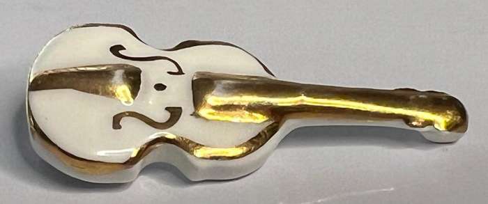 Johnson Ceramics Fine China Made in England Cello Gold Details Figurine Hand Painted