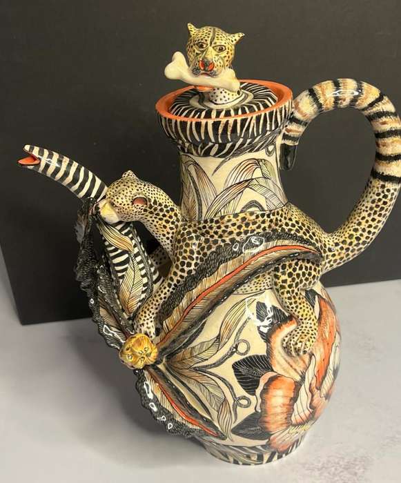 Ardmore Exclusive Stunning Cheetah Teapot - One of a kind