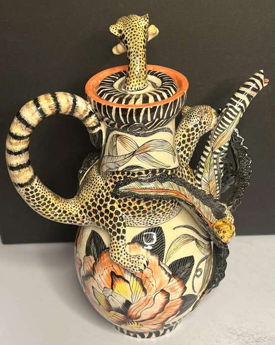 Ardmore Exclusive Stunning Cheetah Teapot - One of a kind