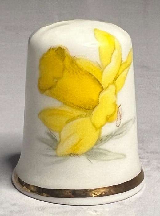 12 Vintage Fine Bone China Sewing Thimbles
